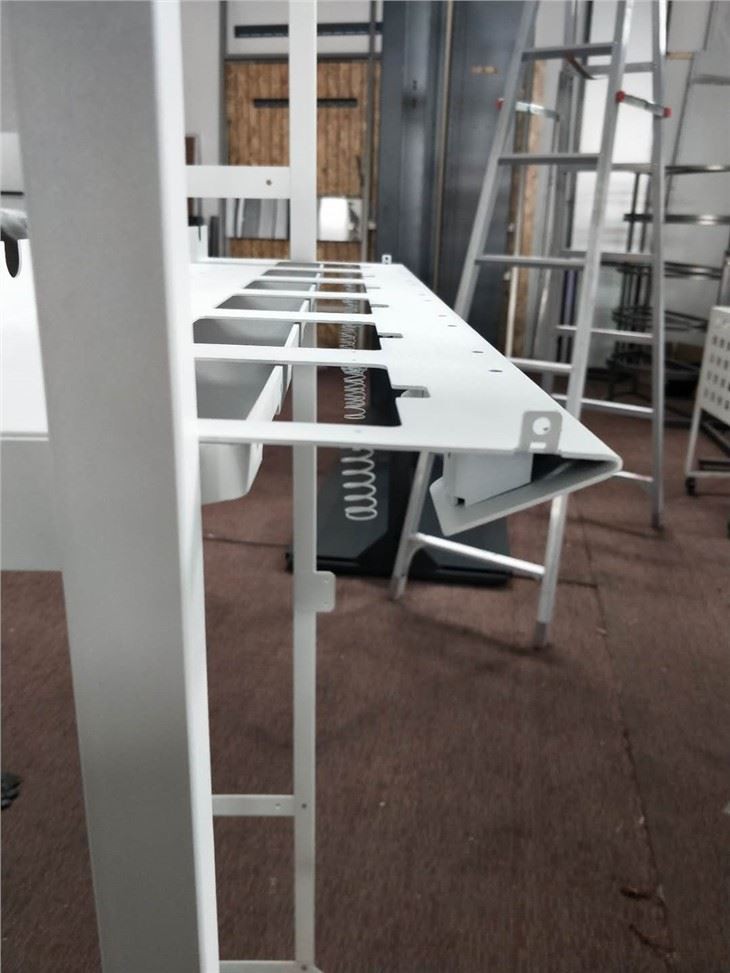 Custom metal shelves